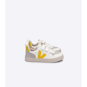 Veja V-10 CWL Sneakers Kinderen White/Yellow | BE 860AHK